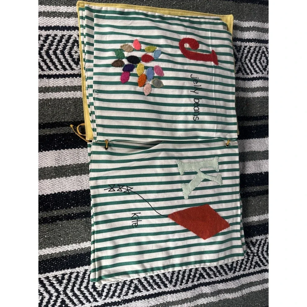 Vintage Gender Neutral‎ Handmade Fabric Quilted Sewn ABC Book for Toddler Child